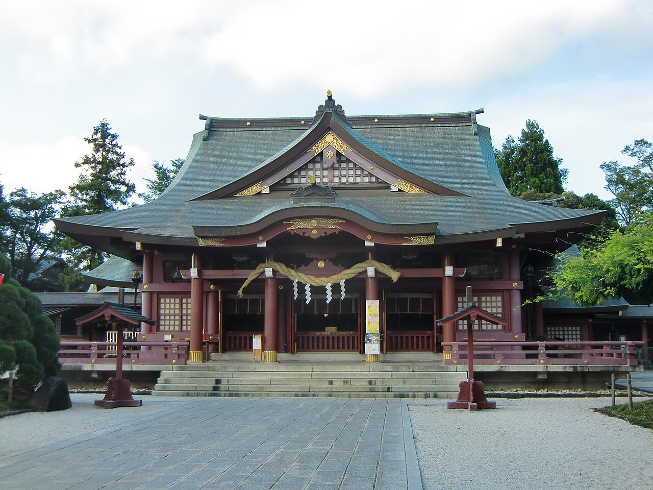 笠間稲荷神社の拝殿の実写写真